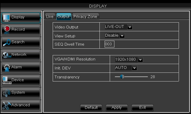 output display ECO