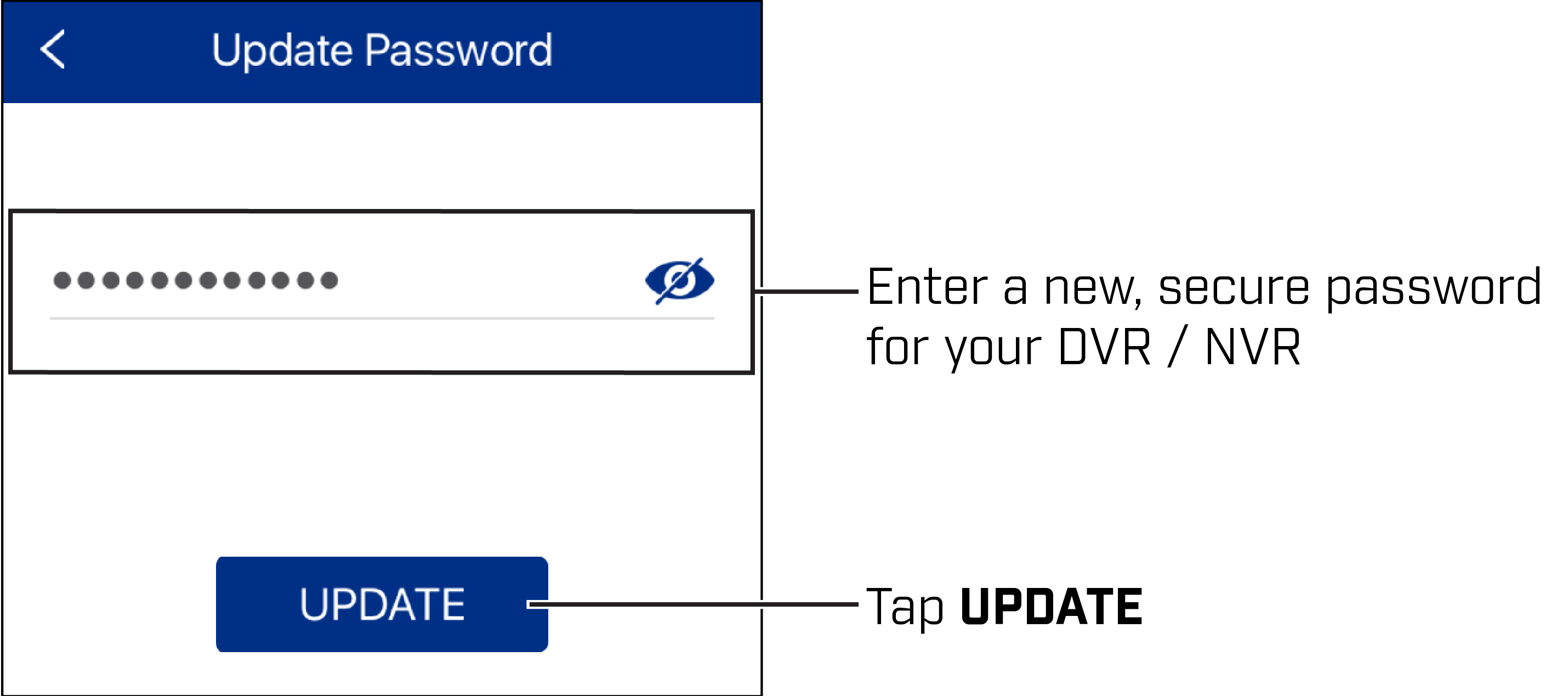 FLIR Secure App: Update Password