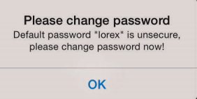Ping 2 app: Please Change Password
