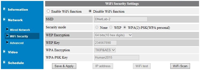 L View Wifi Security Settings