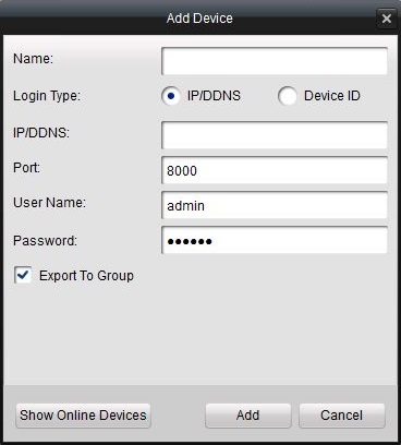 add device ip address
