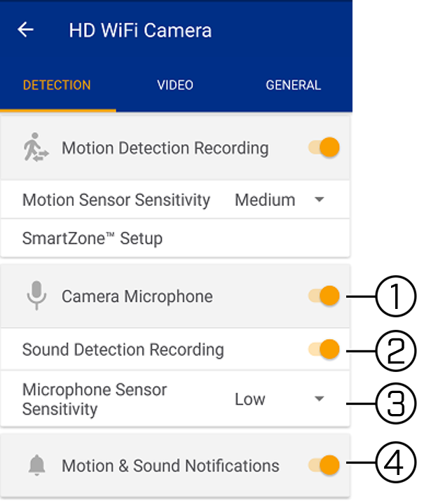 Lorex Secure app: Sound Detection 