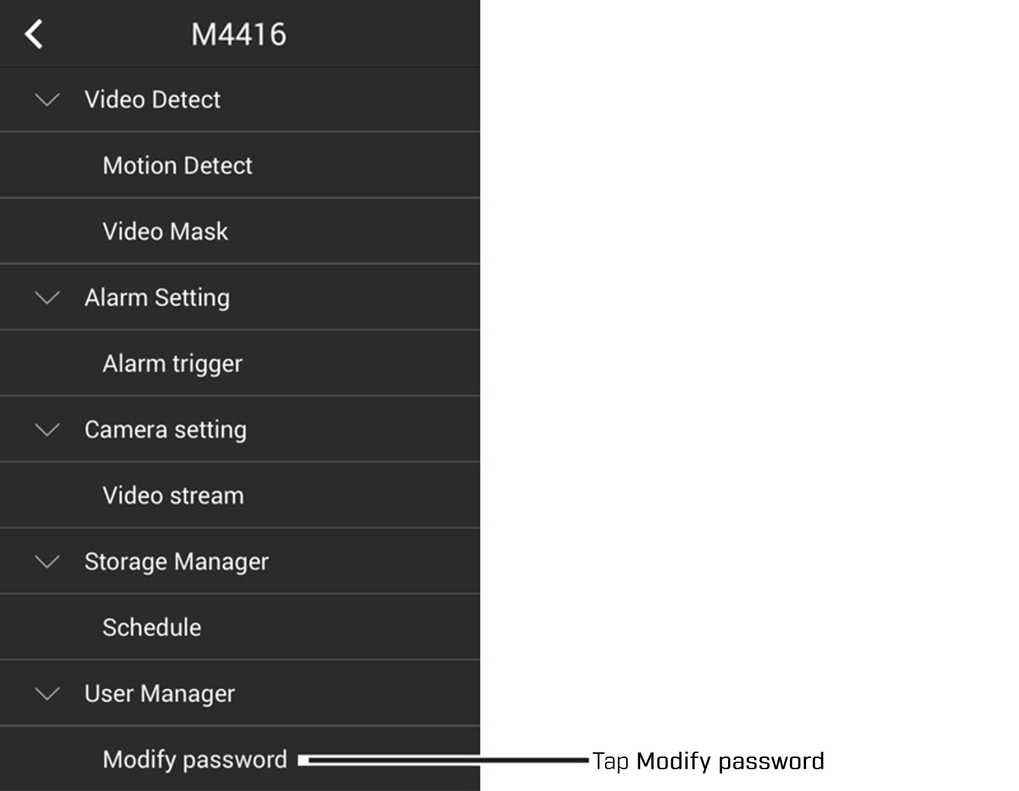 tap modify password