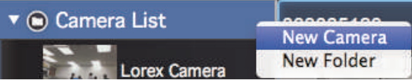 L-View Mac: Camera List