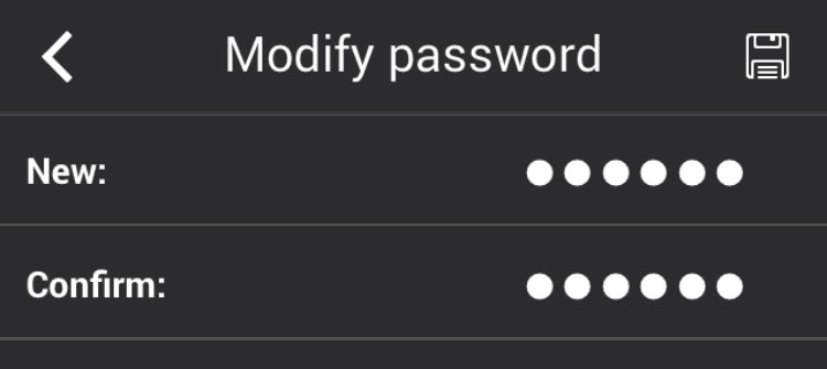 FLIR Cloud App: Modify password