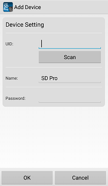 SD Pro app: add device