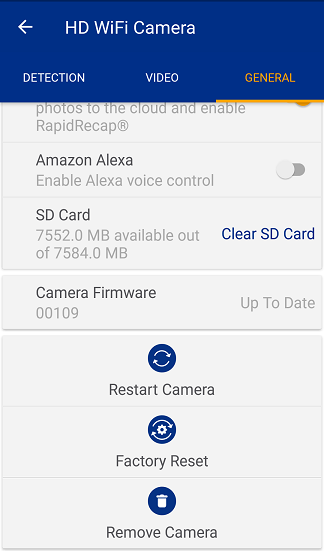 Lorex Secure app: Remove Camera